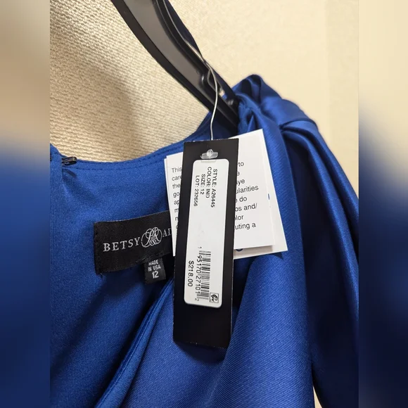 Betsy & Adam Bow-Embellished Sheath Dress, Size 12, Color:Indigo - Picture 7 of 16